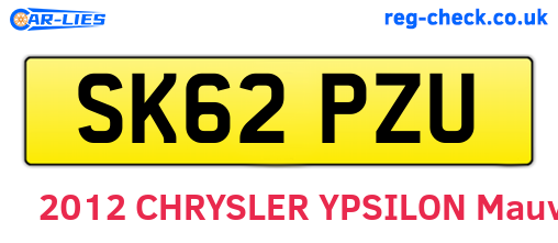 SK62PZU are the vehicle registration plates.