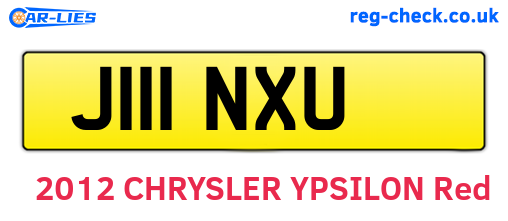 J111NXU are the vehicle registration plates.