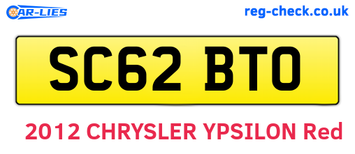 SC62BTO are the vehicle registration plates.