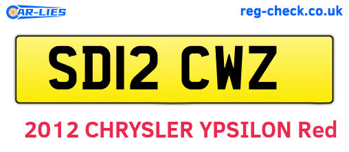 SD12CWZ are the vehicle registration plates.