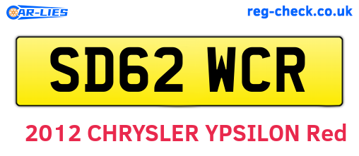 SD62WCR are the vehicle registration plates.