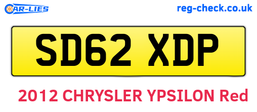 SD62XDP are the vehicle registration plates.