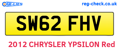 SW62FHV are the vehicle registration plates.