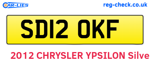 SD12OKF are the vehicle registration plates.