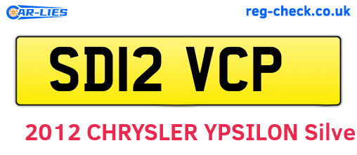 SD12VCP are the vehicle registration plates.