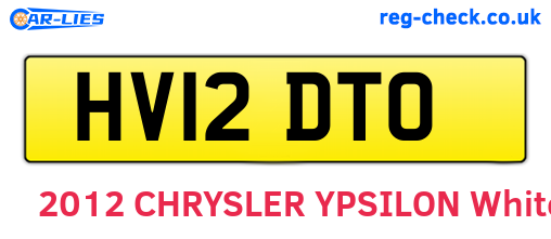 HV12DTO are the vehicle registration plates.