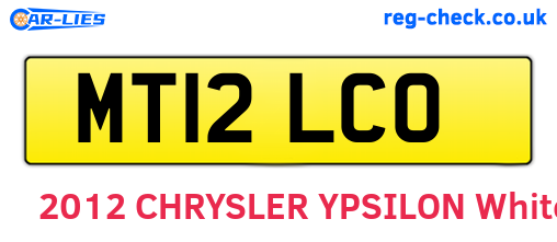MT12LCO are the vehicle registration plates.