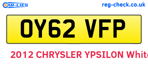 OY62VFP are the vehicle registration plates.