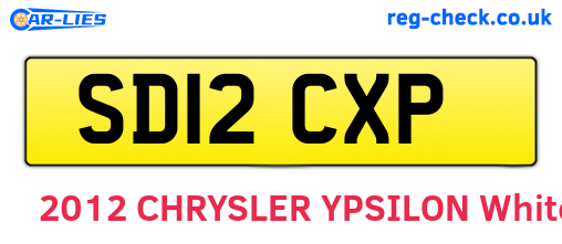 SD12CXP are the vehicle registration plates.