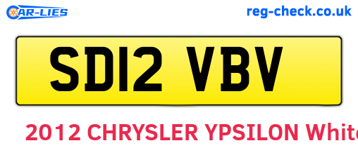 SD12VBV are the vehicle registration plates.