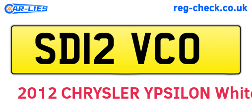 SD12VCO are the vehicle registration plates.