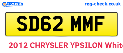 SD62MMF are the vehicle registration plates.