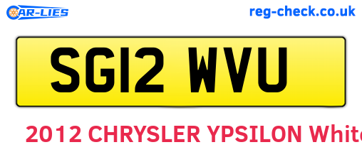 SG12WVU are the vehicle registration plates.