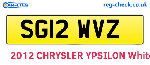 SG12WVZ are the vehicle registration plates.