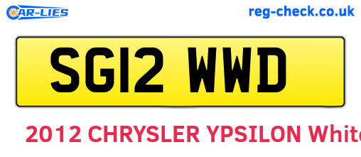 SG12WWD are the vehicle registration plates.