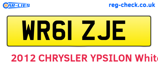 WR61ZJE are the vehicle registration plates.