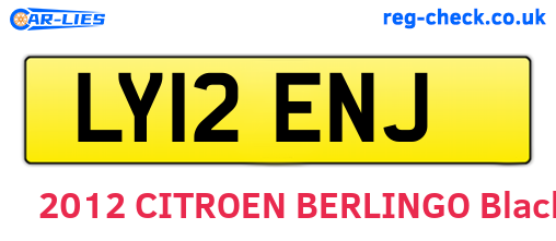 LY12ENJ are the vehicle registration plates.