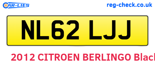 NL62LJJ are the vehicle registration plates.