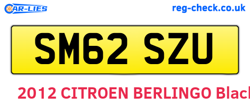 SM62SZU are the vehicle registration plates.