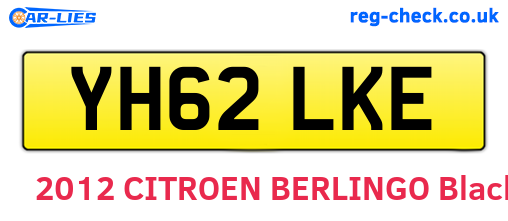 YH62LKE are the vehicle registration plates.