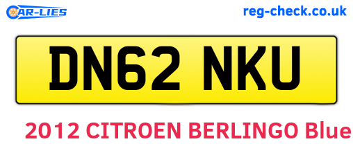 DN62NKU are the vehicle registration plates.