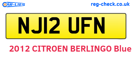 NJ12UFN are the vehicle registration plates.