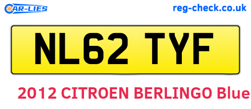 NL62TYF are the vehicle registration plates.