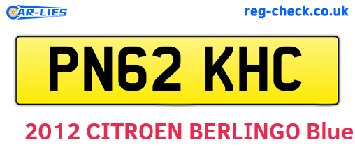 PN62KHC are the vehicle registration plates.