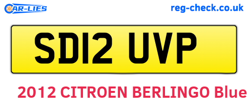 SD12UVP are the vehicle registration plates.
