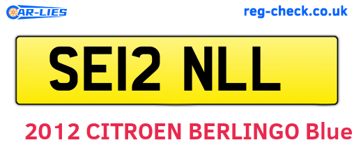 SE12NLL are the vehicle registration plates.