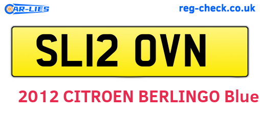 SL12OVN are the vehicle registration plates.