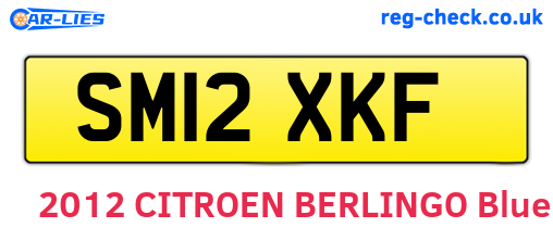 SM12XKF are the vehicle registration plates.