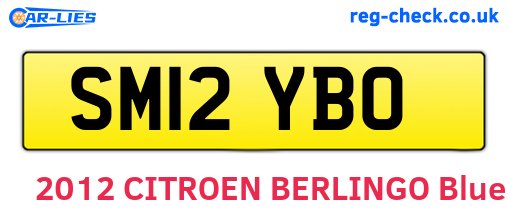 SM12YBO are the vehicle registration plates.