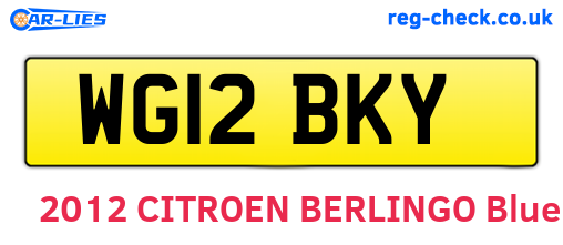 WG12BKY are the vehicle registration plates.
