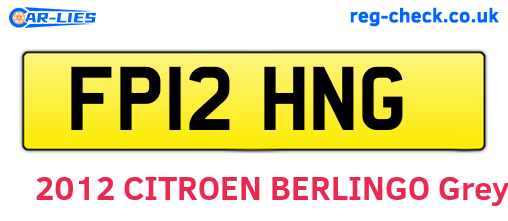 FP12HNG are the vehicle registration plates.