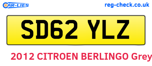 SD62YLZ are the vehicle registration plates.