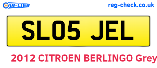SL05JEL are the vehicle registration plates.