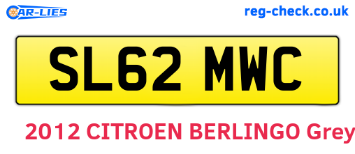 SL62MWC are the vehicle registration plates.