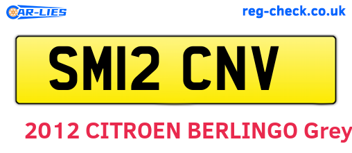 SM12CNV are the vehicle registration plates.