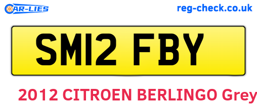 SM12FBY are the vehicle registration plates.