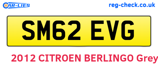 SM62EVG are the vehicle registration plates.