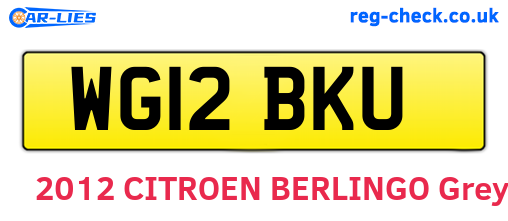 WG12BKU are the vehicle registration plates.