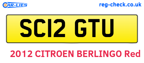 SC12GTU are the vehicle registration plates.