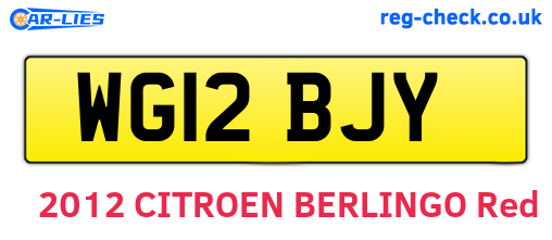 WG12BJY are the vehicle registration plates.