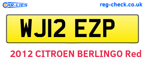 WJ12EZP are the vehicle registration plates.
