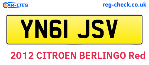 YN61JSV are the vehicle registration plates.