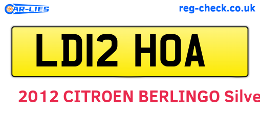 LD12HOA are the vehicle registration plates.