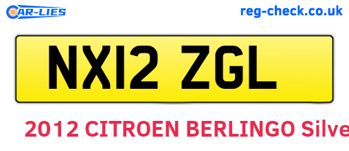 NX12ZGL are the vehicle registration plates.