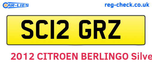SC12GRZ are the vehicle registration plates.