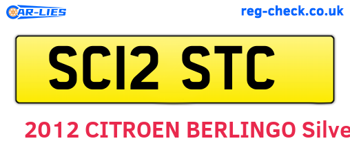 SC12STC are the vehicle registration plates.